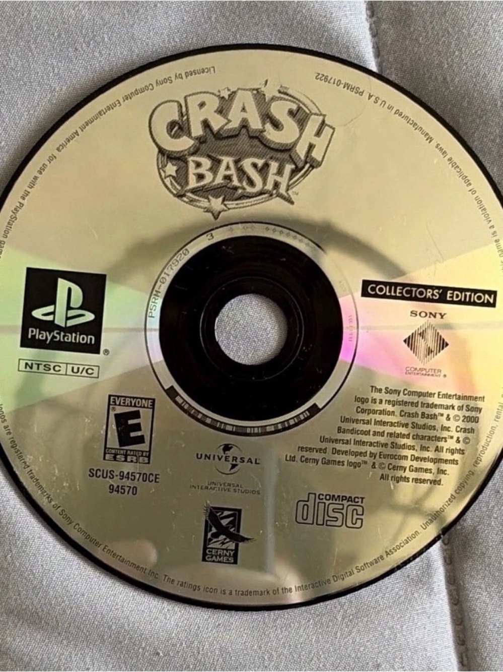 Sony Crash Bash (Gold) - Collectors' Edition Game Disc